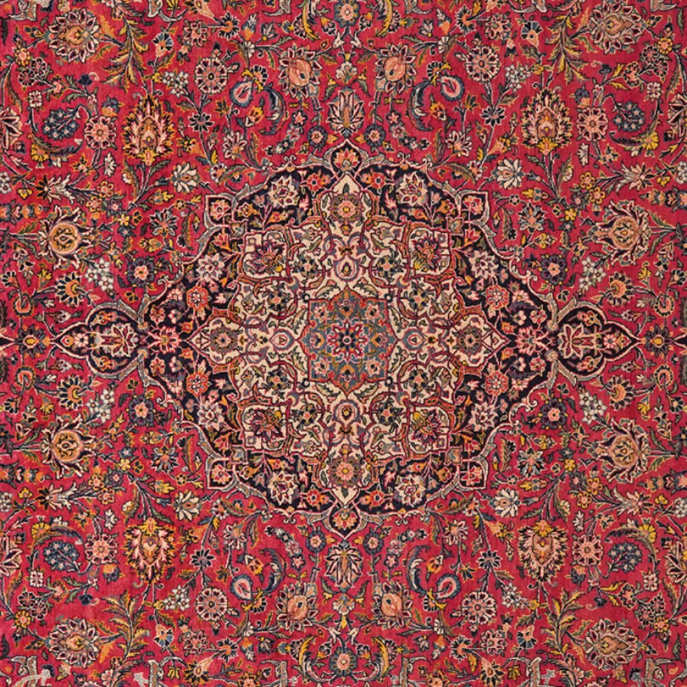 Kashan — Hand-knotted, 281x382 cm, Red, 100% Virgin Wool | View 4