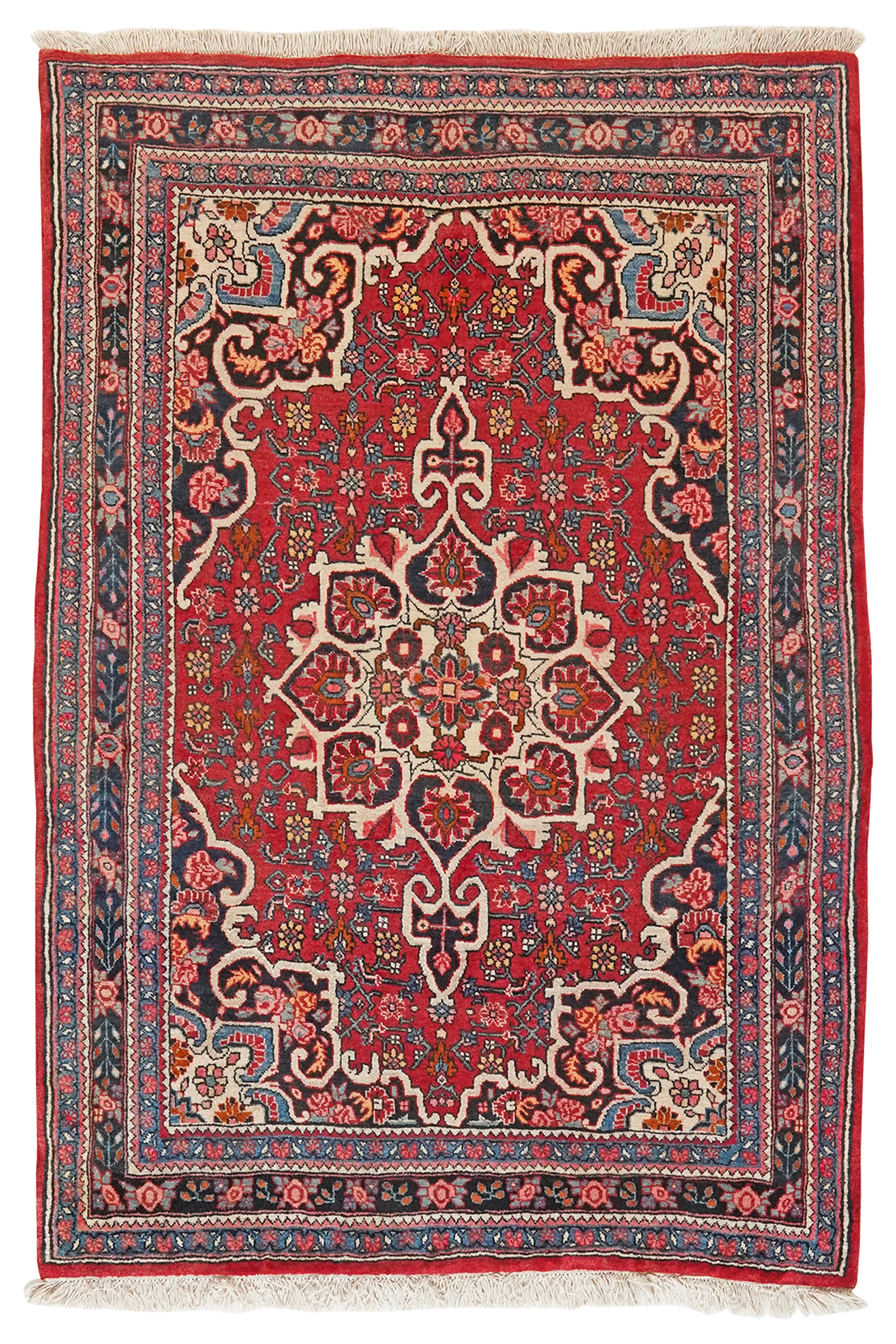 Bidjar — Handgefertigt, 153x105 cm, Blau, 100% Virgin Wool | Main view