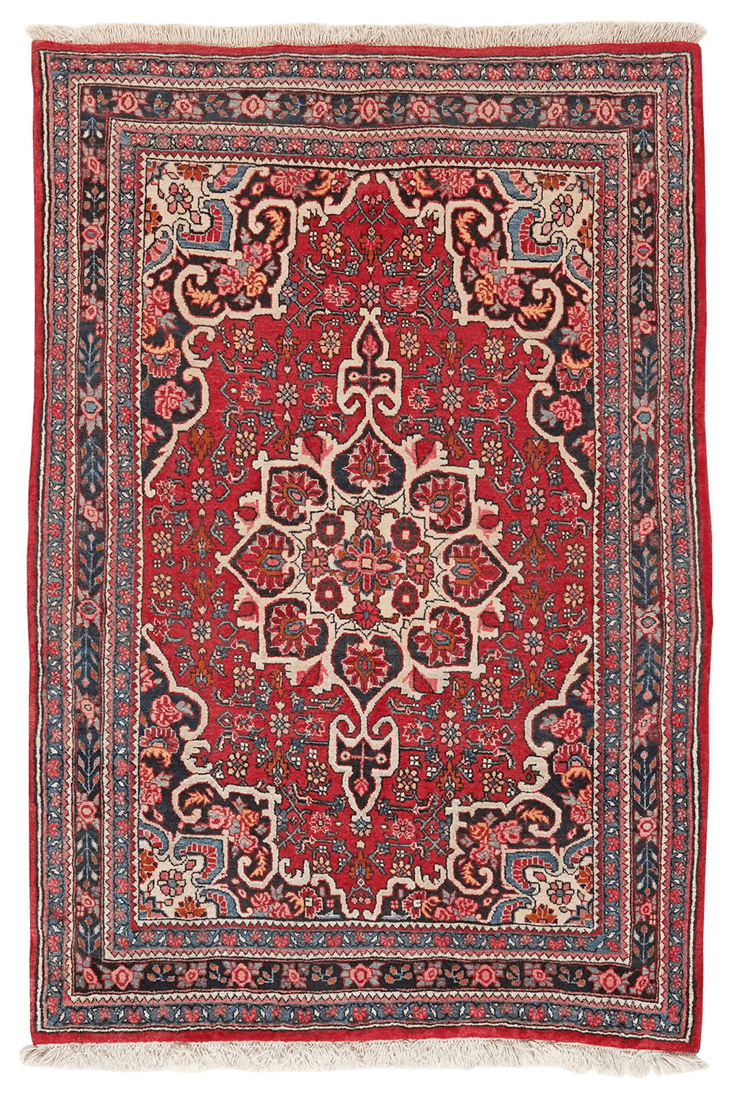 Bidjar — Hand-knotted, 105x153 cm, Red, 100% Virgin Wool | Main view