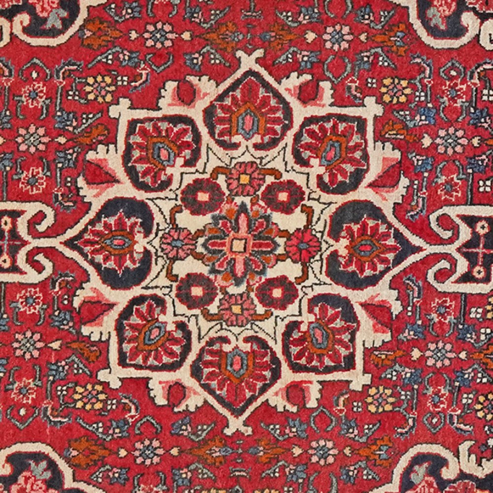 Bidjar — Hand-knotted, 105x153 cm, Red, 100% Virgin Wool | View 4