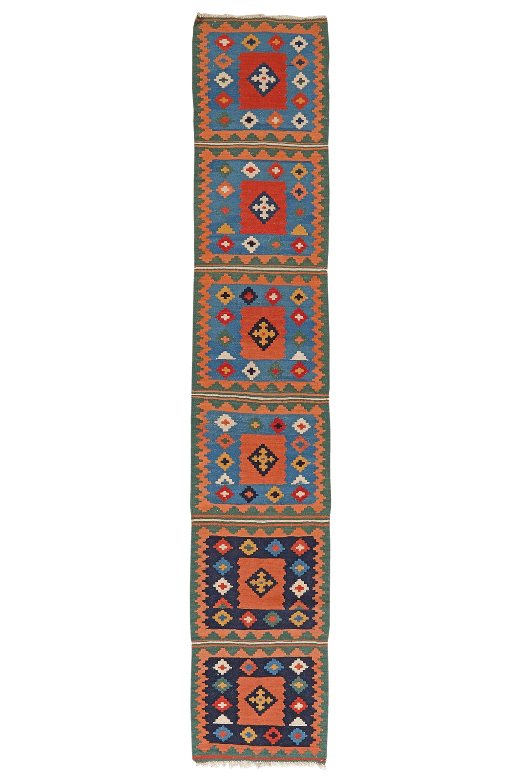 Kelim Gashgai — Handmade, 53x306 cm, Multicolor, 100% Virgin Wool | Main view