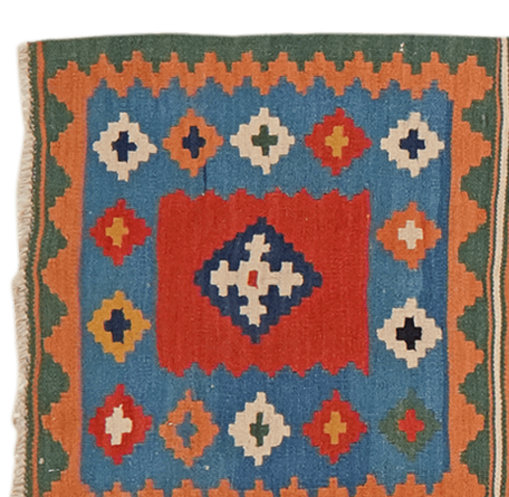 Kelim Gashgai — Handmade, 53x306 cm, Multicolor, 100% Virgin Wool | View 3