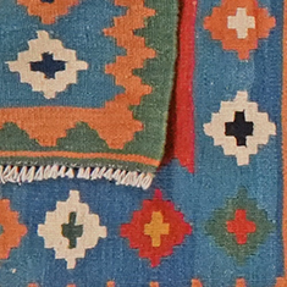 Kelim Gashgai — Handmade, 53x306 cm, Multicolor, 100% Virgin Wool | View 6