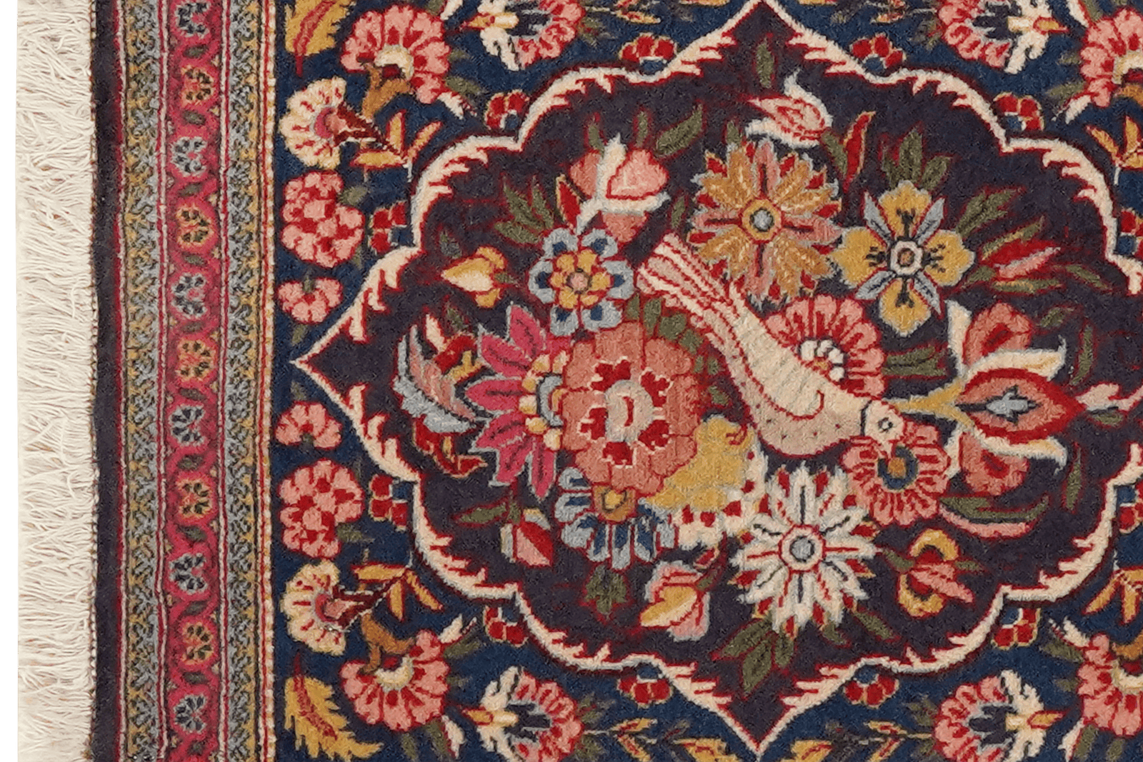Kashan — Hand-knotted, 45x50 cm, Blue, 100% Virgin Wool | View 3