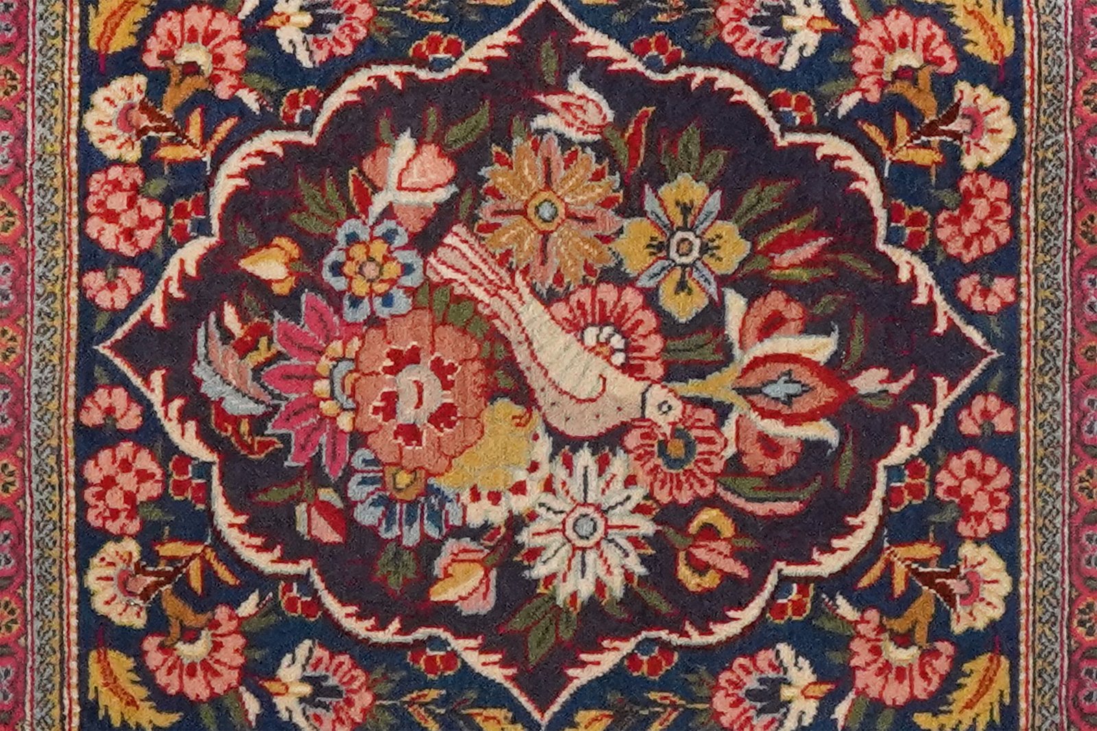Kashan — Hand-knotted, 45x50 cm, Blue, 100% Virgin Wool | View 4