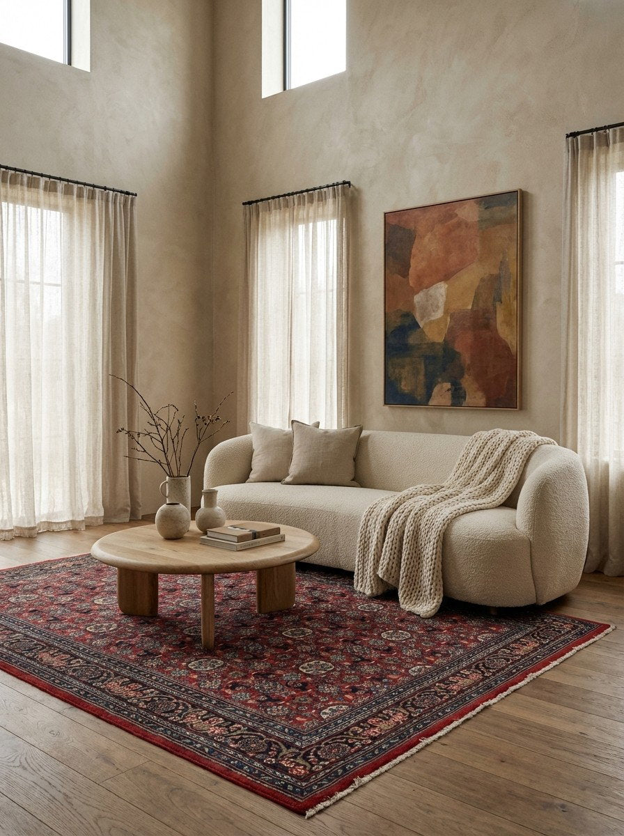 Bidjar — Handgefertigt, 217x138 cm, Blau, 100% Virgin Wool | Detail view