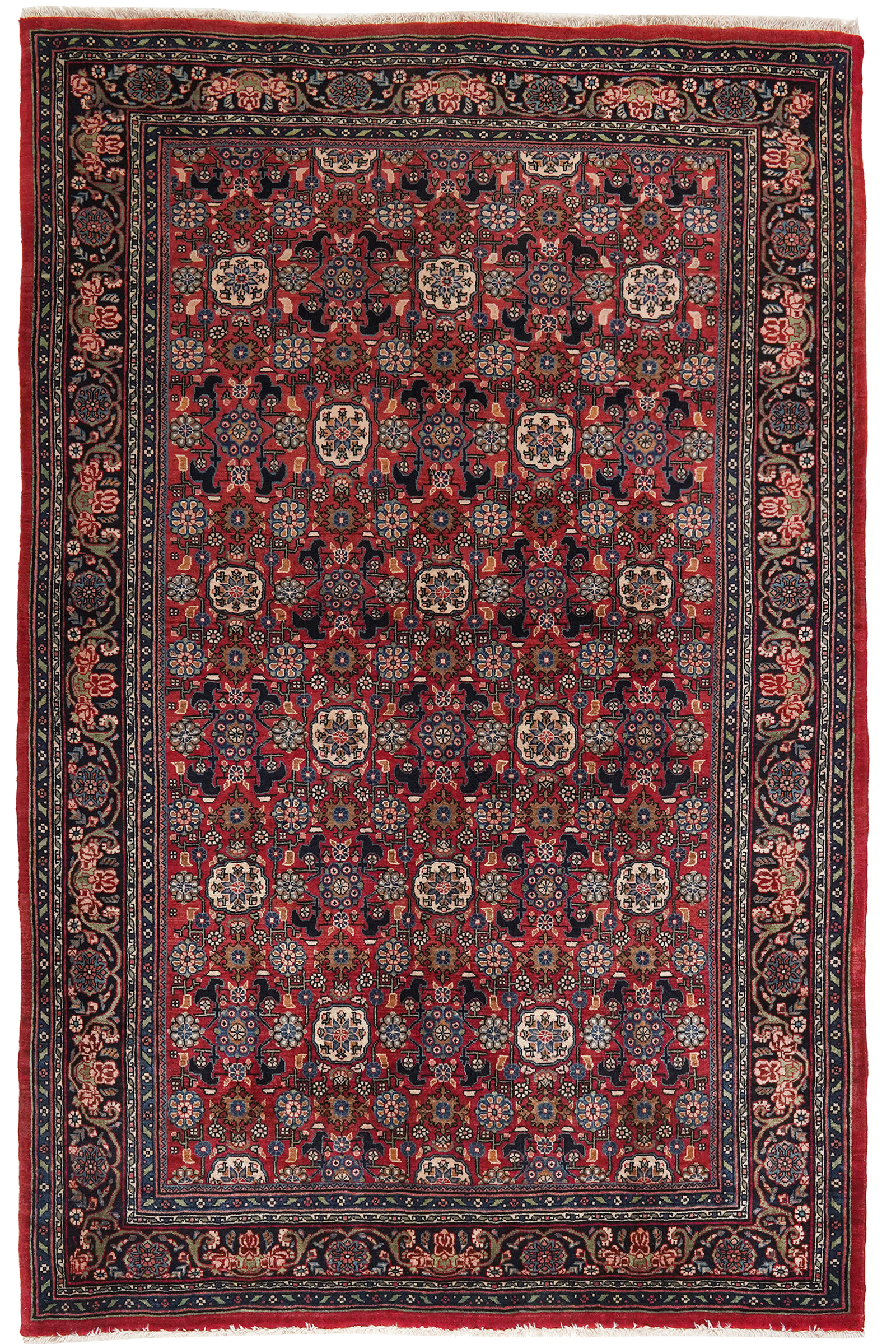 Bidjar — Handgefertigt, 217x138 cm, Blau, 100% Virgin Wool | Main view