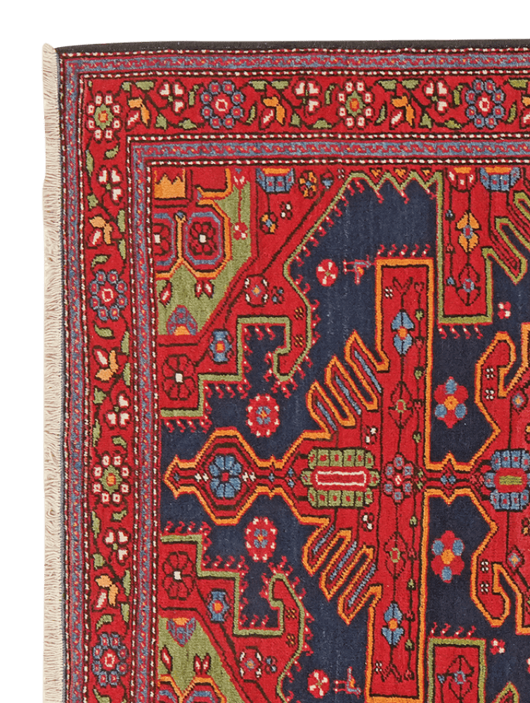 Mahabad — Hand-knotted, 130x195 cm, Blue, 100% Virgin Wool | View 3