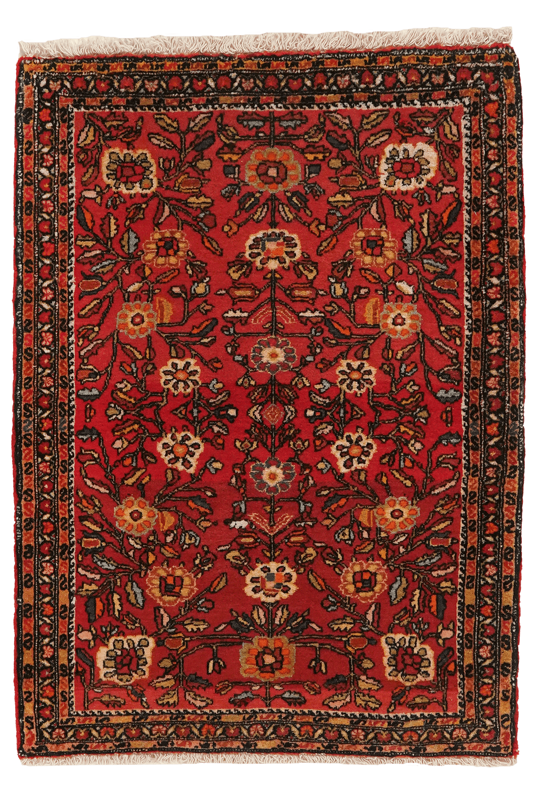 Farahan — Hand-knotted, 57x78 cm, Red, 100% Virgin Wool | Main view