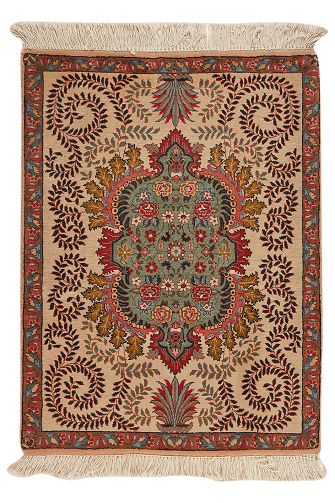 Tabriz Old — Hand-knotted, 63x84 cm, Beige, 100% Virgin Wool | Main view