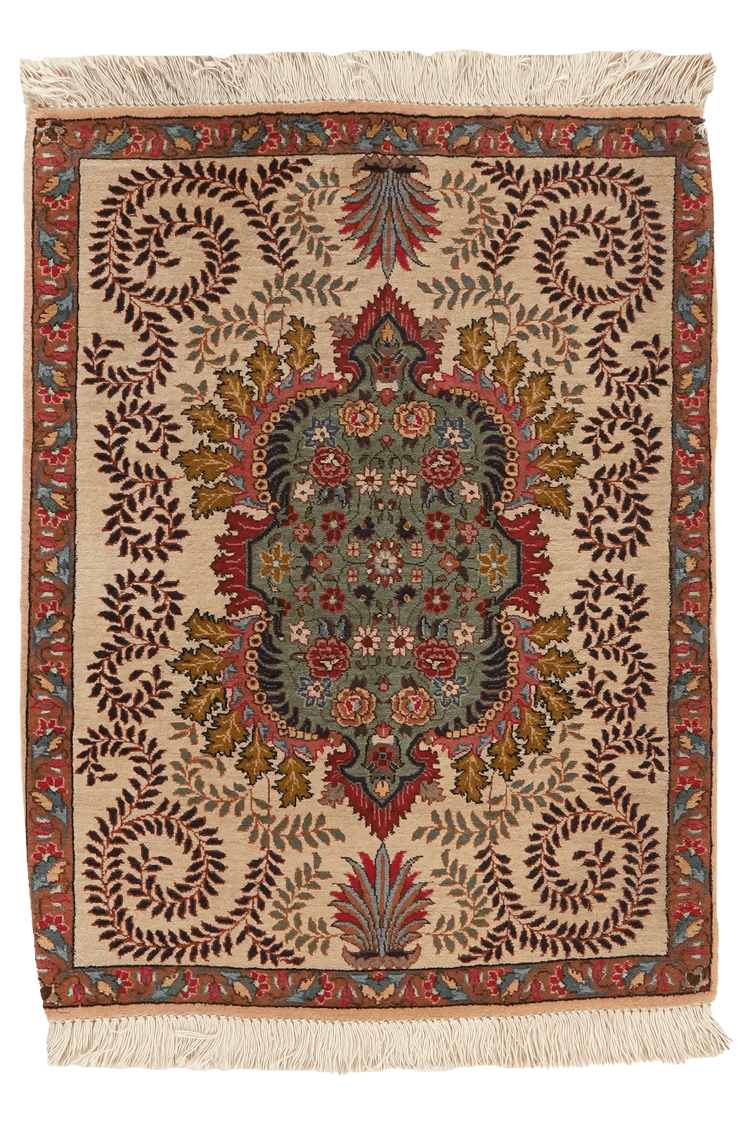 Tabriz Old — Hand-knotted, 63x83 cm, Beige, 100% Virgin Wool | Main view