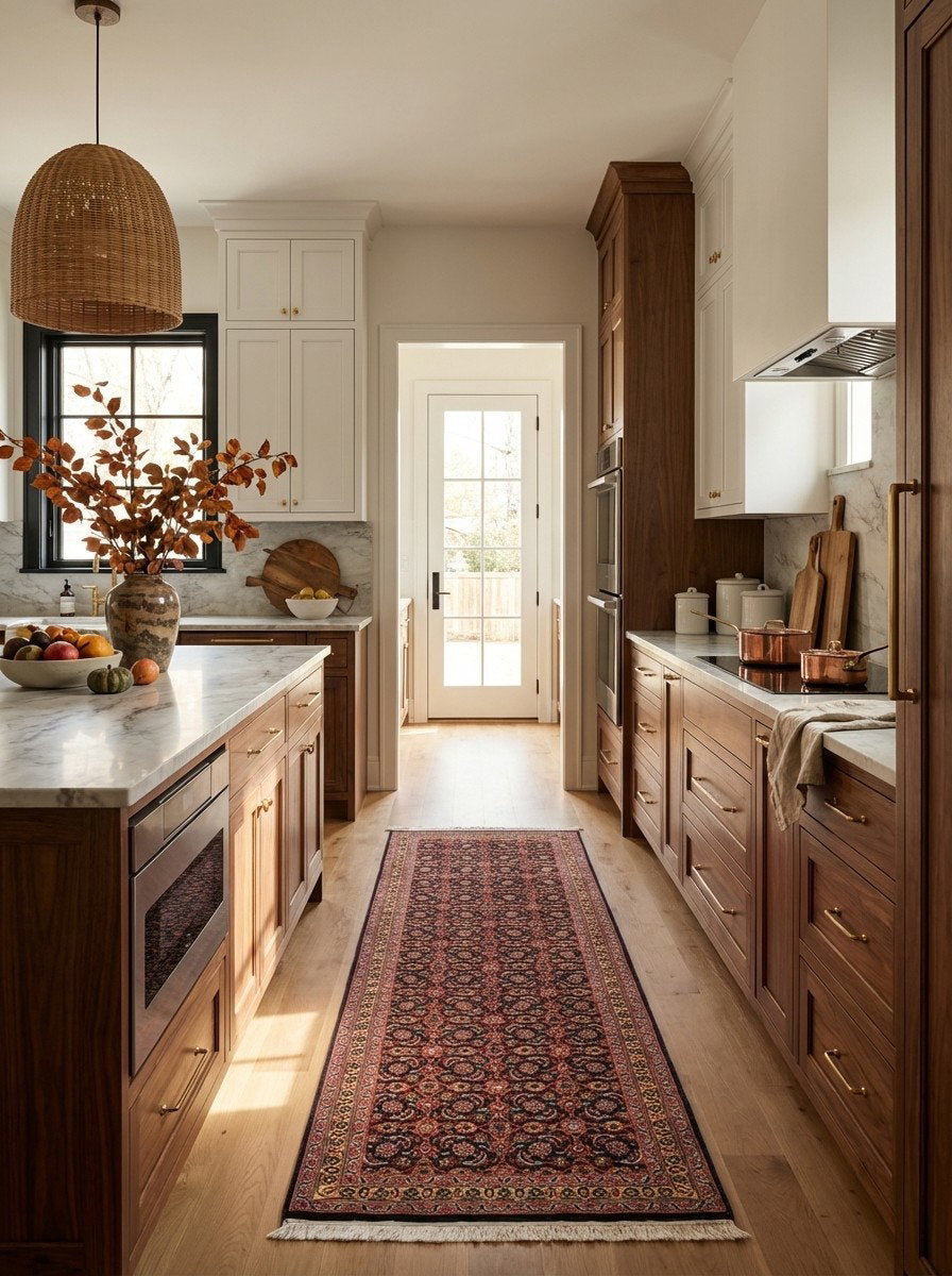 Tabriz 50 Raj — Handgefertigt, 199x65 cm, Beige, 100% Virgin Wool | Back view