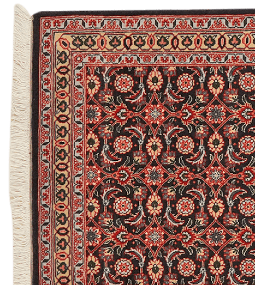 Tabriz 50 Raj — Hand-knotted, 65x199 cm, Blue, 100% Virgin Wool | View 3