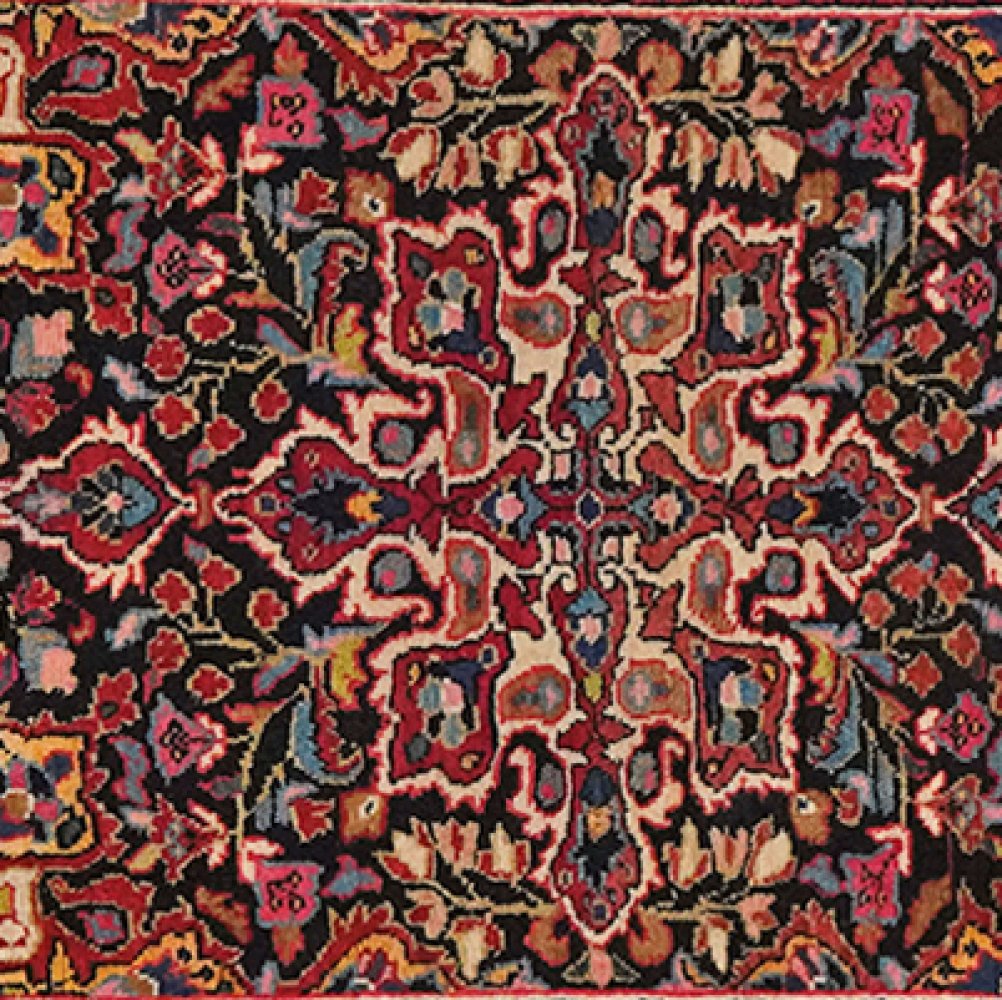 Djozan — Hand-knotted, 63x88 cm, Blue, 100% Virgin Wool | View 4