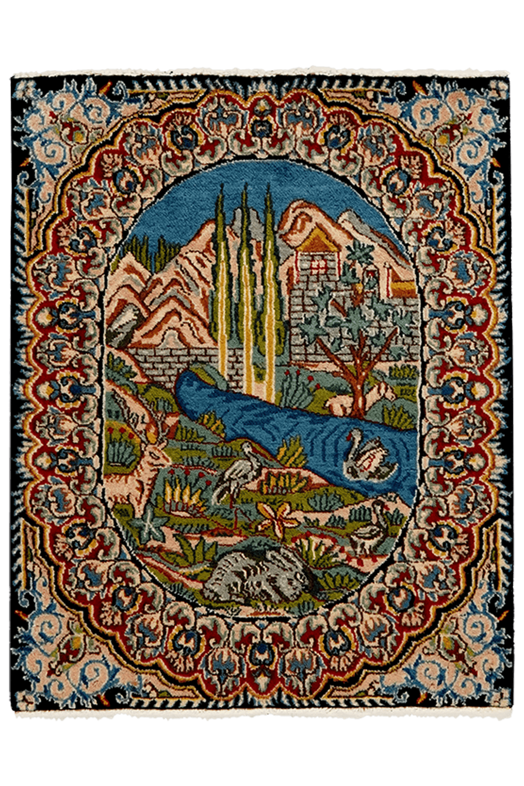 Kirman — Hand-knotted, 53x67 cm, Multicolor, 100% Virgin Wool | Main view