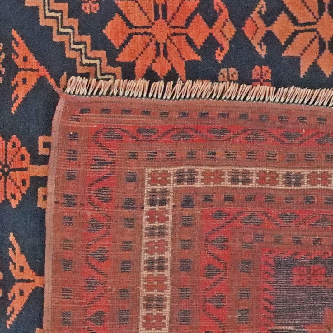 Yagdjibedir — Hand-knotted, 105x179 cm, Blue, 100% Virgin Wool | View 6