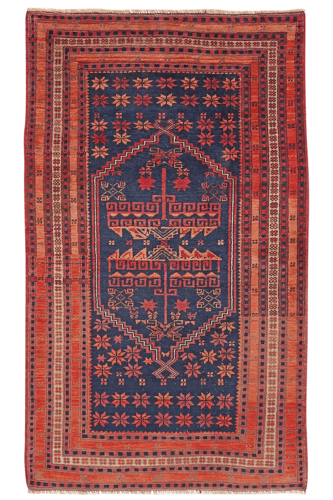 Yagdjibedir — Hand-knotted, 107x181 cm, Blue, 100% Virgin Wool | Main view