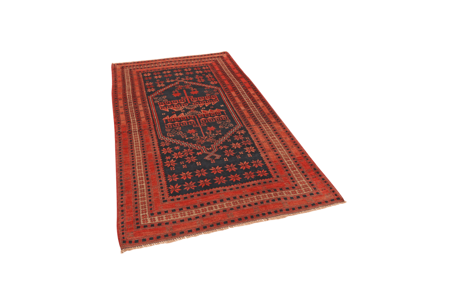 Yagdjibedir — Hand-knotted, 107x181 cm, Blue, 100% Virgin Wool | View 5