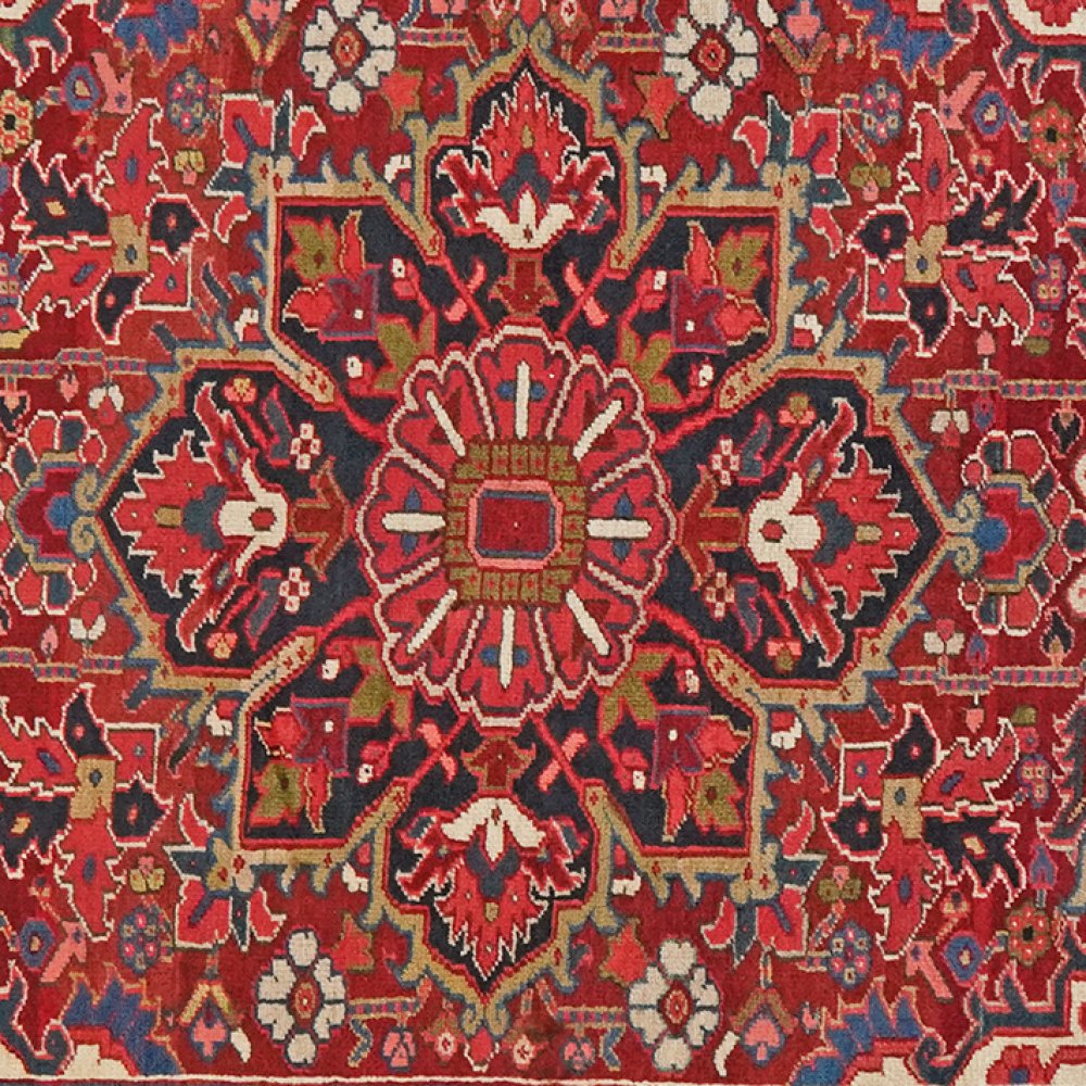 Heriz — Hand-knotted, 145x194 cm, Red, 100% Virgin Wool | View 4