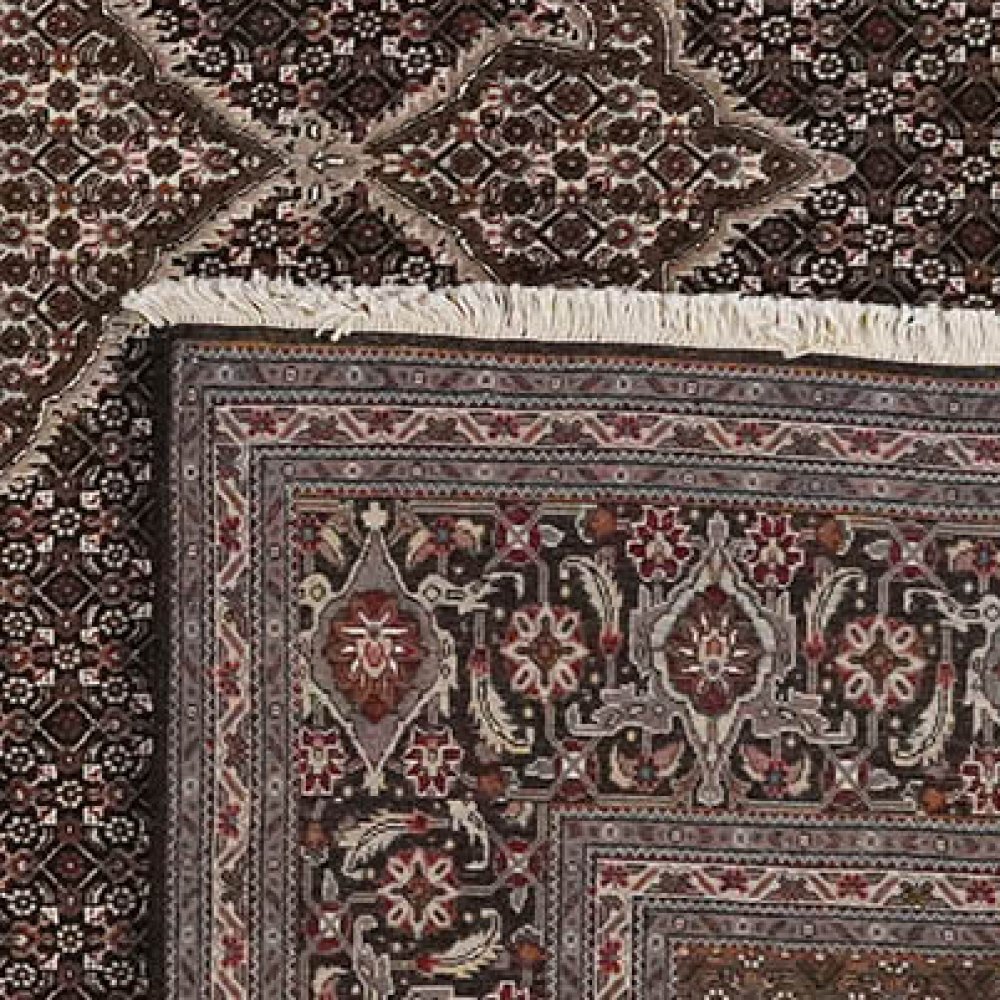 Tabriz 40 Raj — Hand-knotted, 249x345 cm, Black, 100% Virgin Wool | View 6