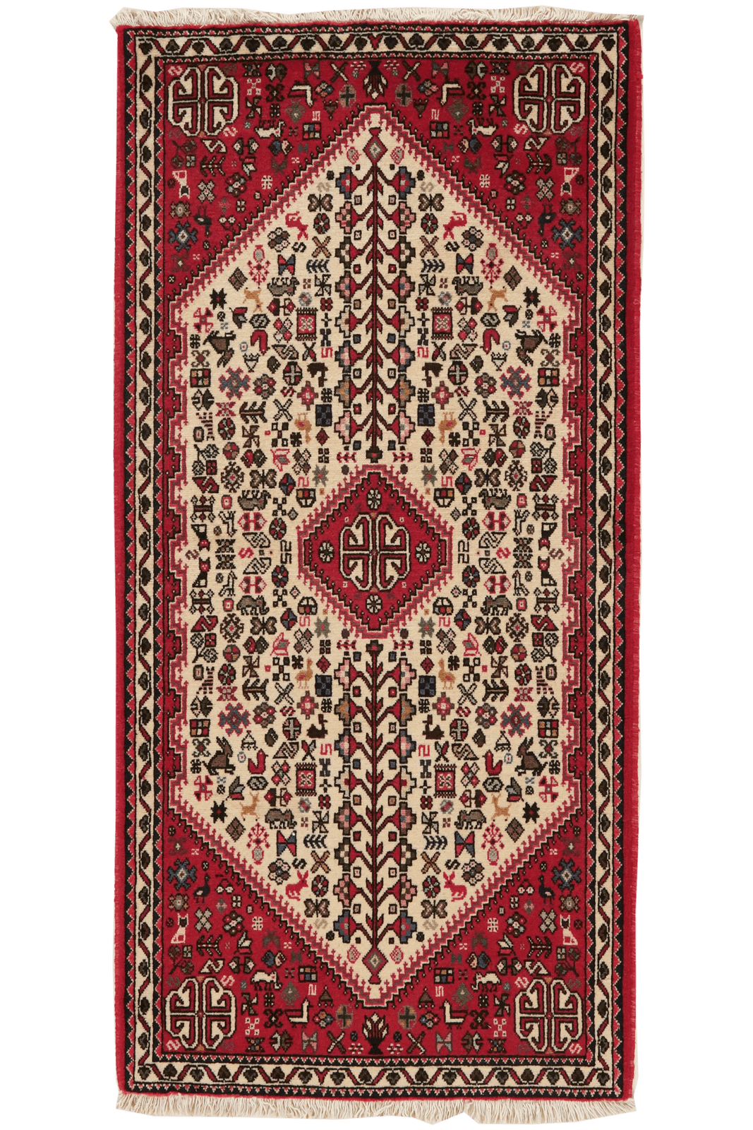 Abadeh — Hand-knotted, 72x150 cm, Beige, 100% Virgin Wool | Main view