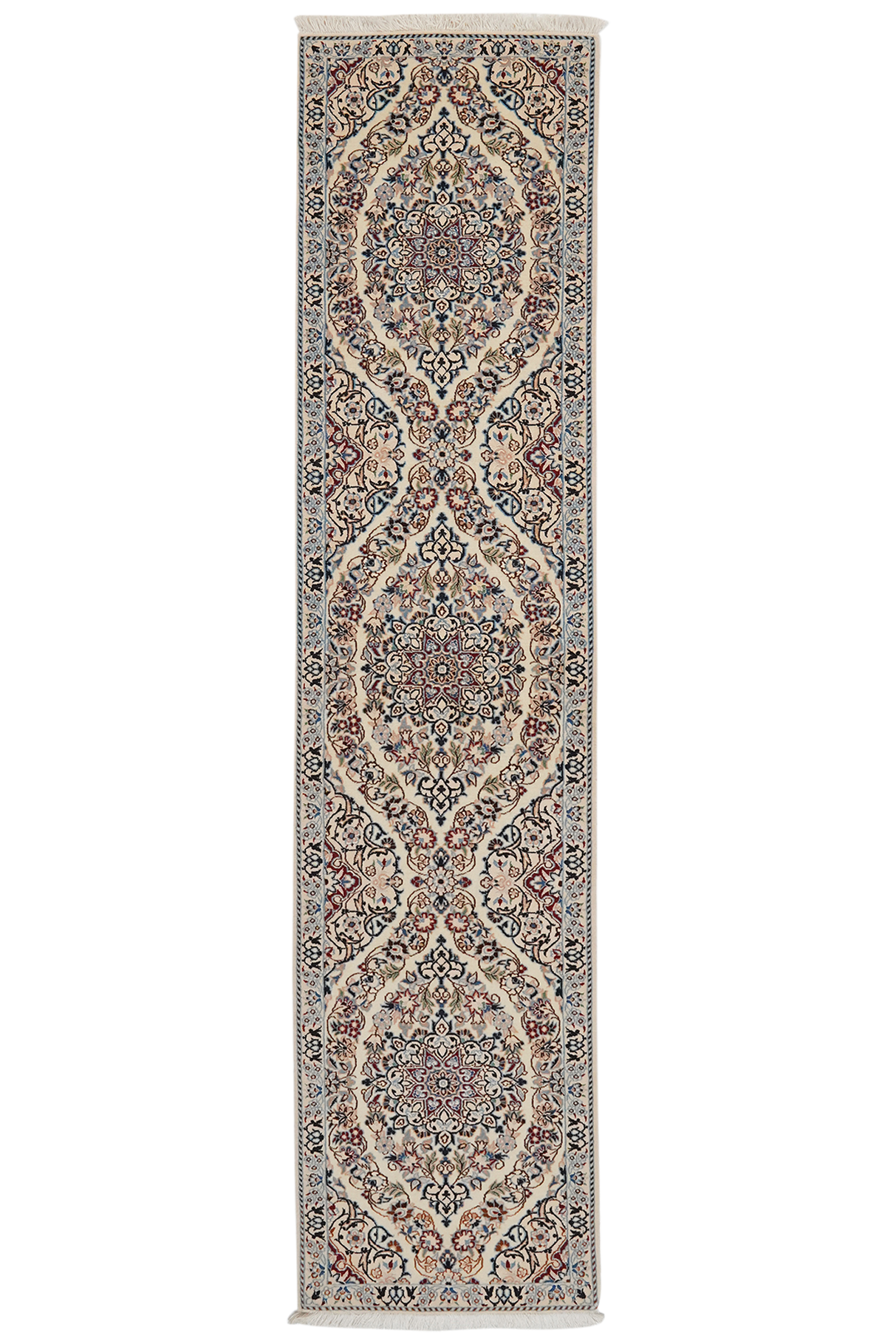 Nain 6La — Handgefertigt, 212x49 cm, Beige, 100% Virgin Wool | Main view