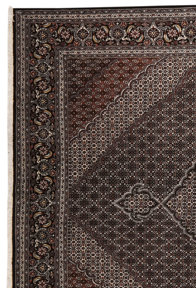 Tabriz 40 Raj — Hand-knotted, 250x337 cm, Black, 100% Virgin Wool | View 3