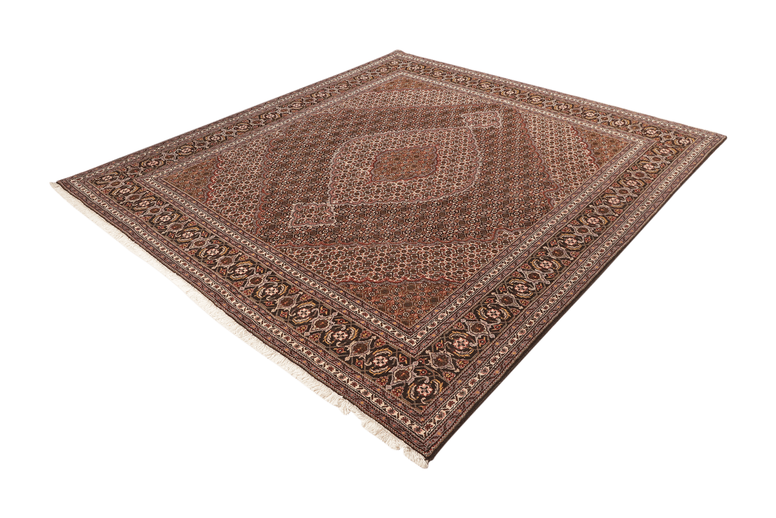 Tabriz 40 Raj — Hand-knotted, 198x244 cm, Brown, 100% Virgin Wool | View 5