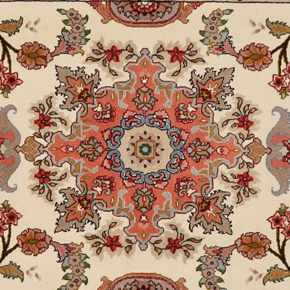 Tabriz 50 Raj — Handgefertigt, 199x82 cm, Rot, 95% Schurwolle, 5% Seide | View 5