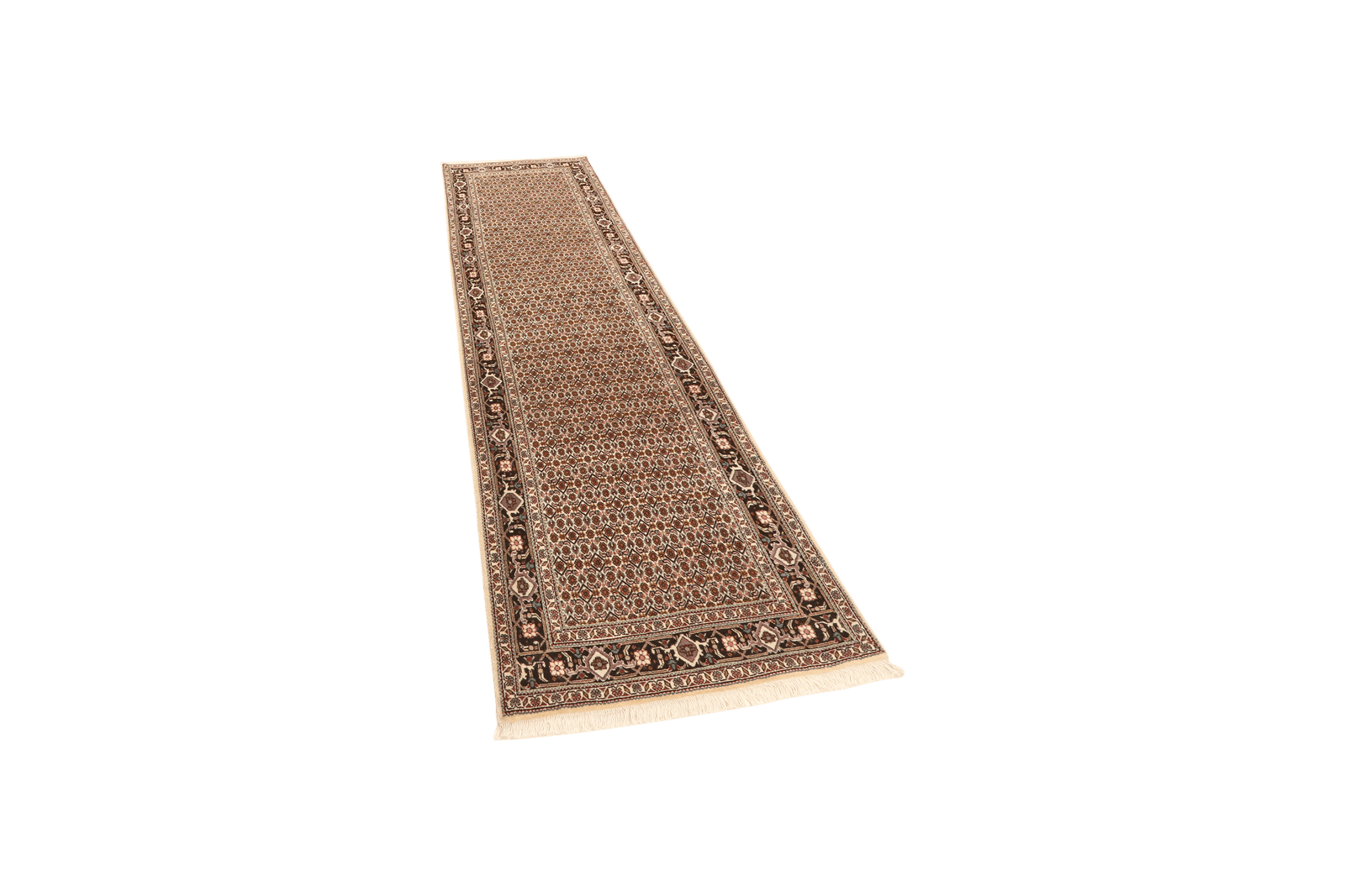 Tabriz 40 Raj — Hand-knotted, 77x295 cm, Beige, 100% Virgin Wool | View 5