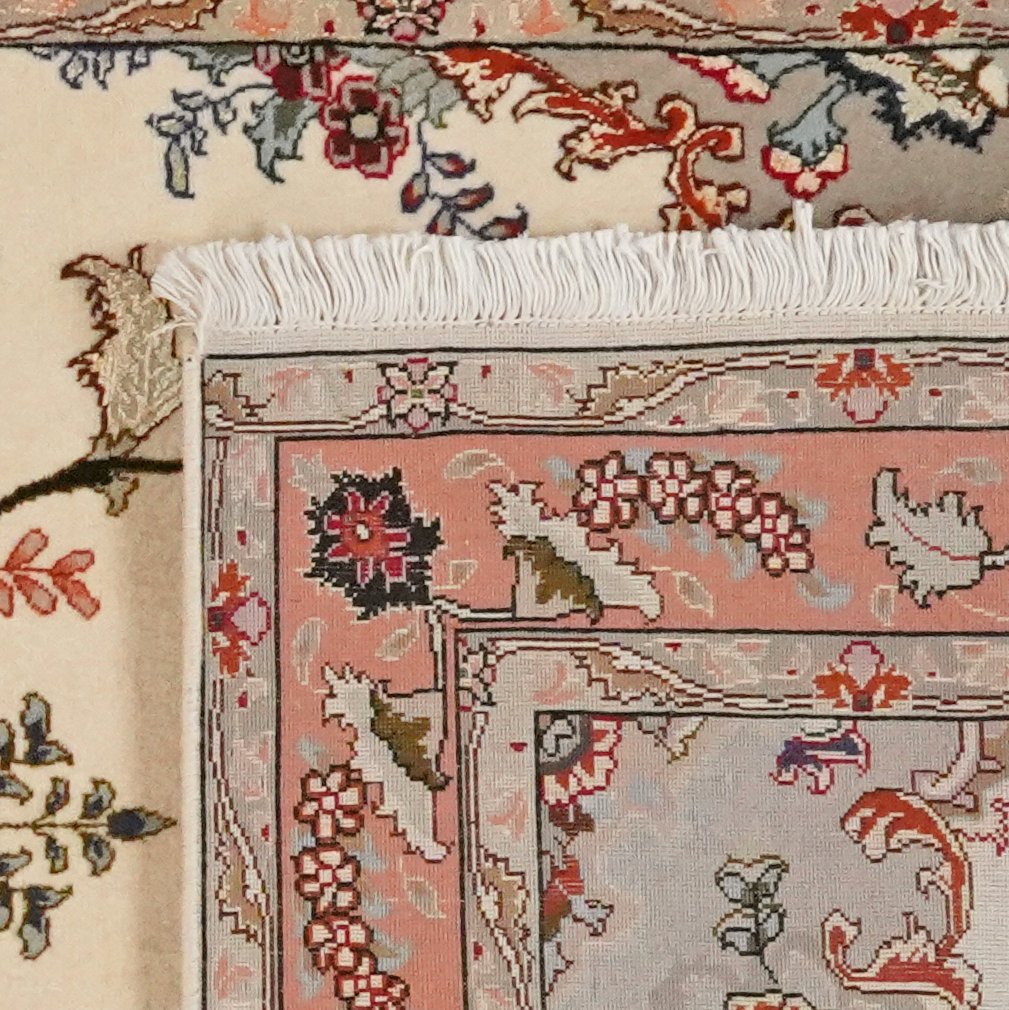 Tabriz 50 Raj — Hand-knotted, 79x219 cm, Beige, 100% Virgin Wool | View 6