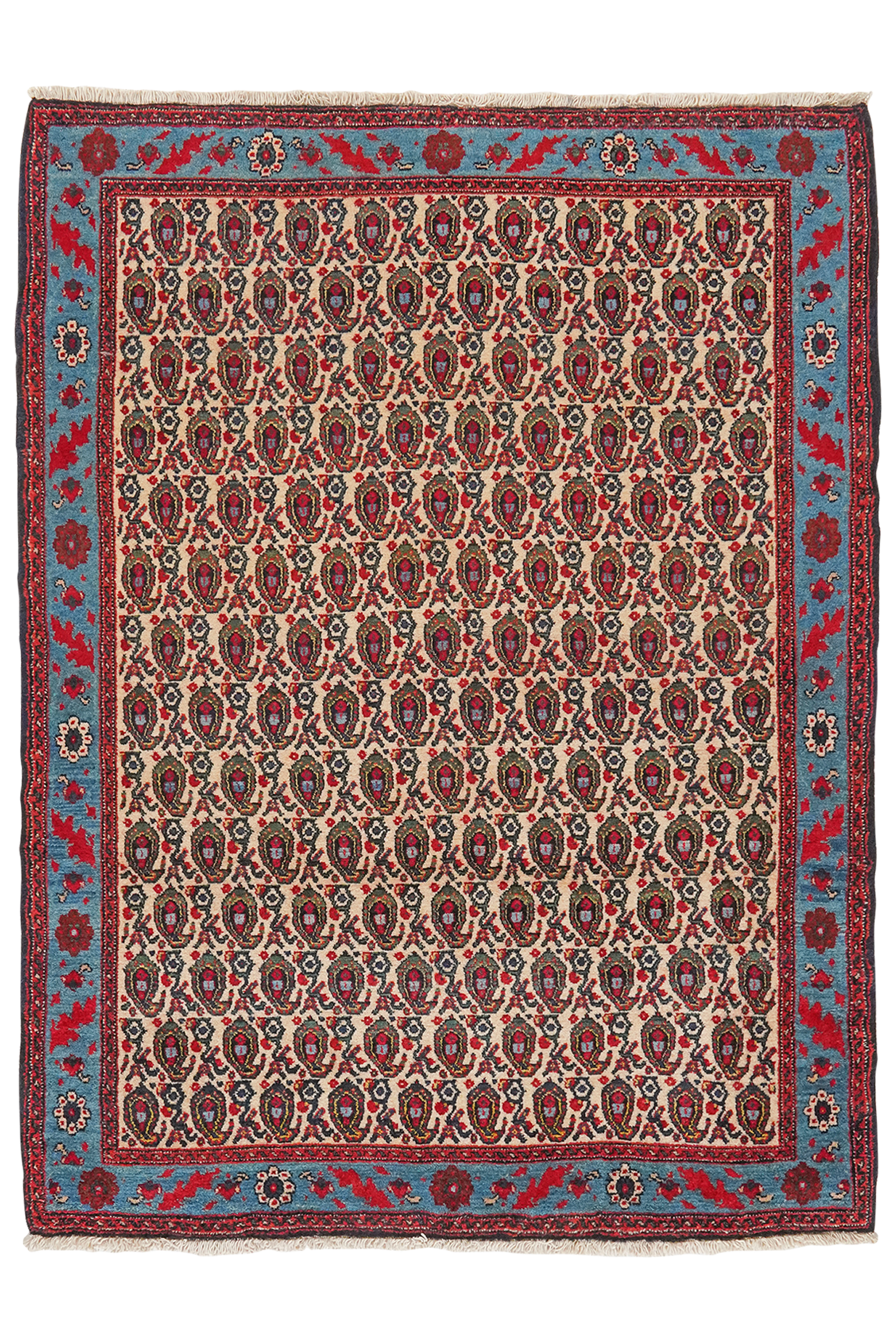 Senneh — Handgefertigt, 168x123 cm, Blau, 100% Virgin Wool | Main view