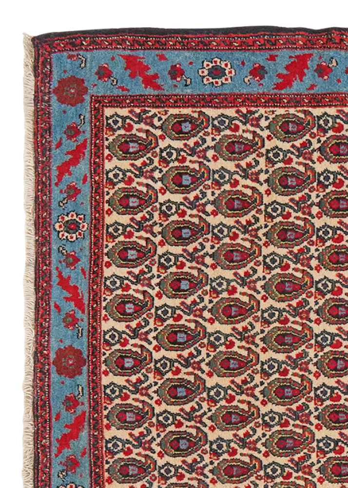 Senneh — Handgefertigt, 168x123 cm, Blau, 100% Virgin Wool | View 4
