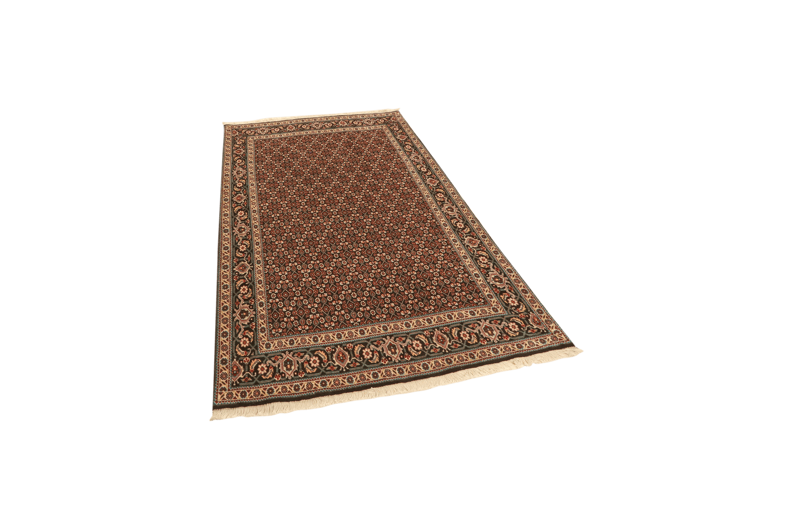 Tabriz 40 Raj — Hand-knotted, 115x182 cm, Blue, 95% Schurwolle, 5% Seide | View 5