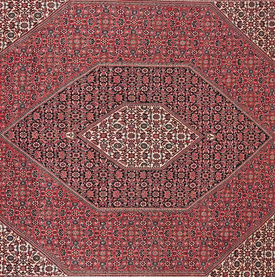 Bidjar — Hand-knotted, 205x302 cm, Red, 100% Virgin Wool | View 4