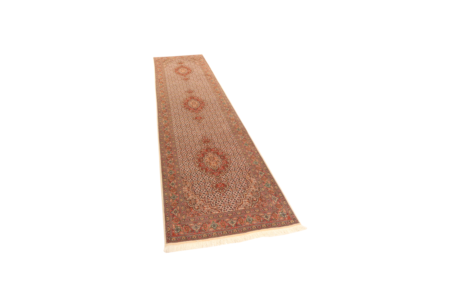 Tabriz 50 Raj — Handgefertigt, 301x83 cm, Beige, 100% Virgin Wool | View 6
