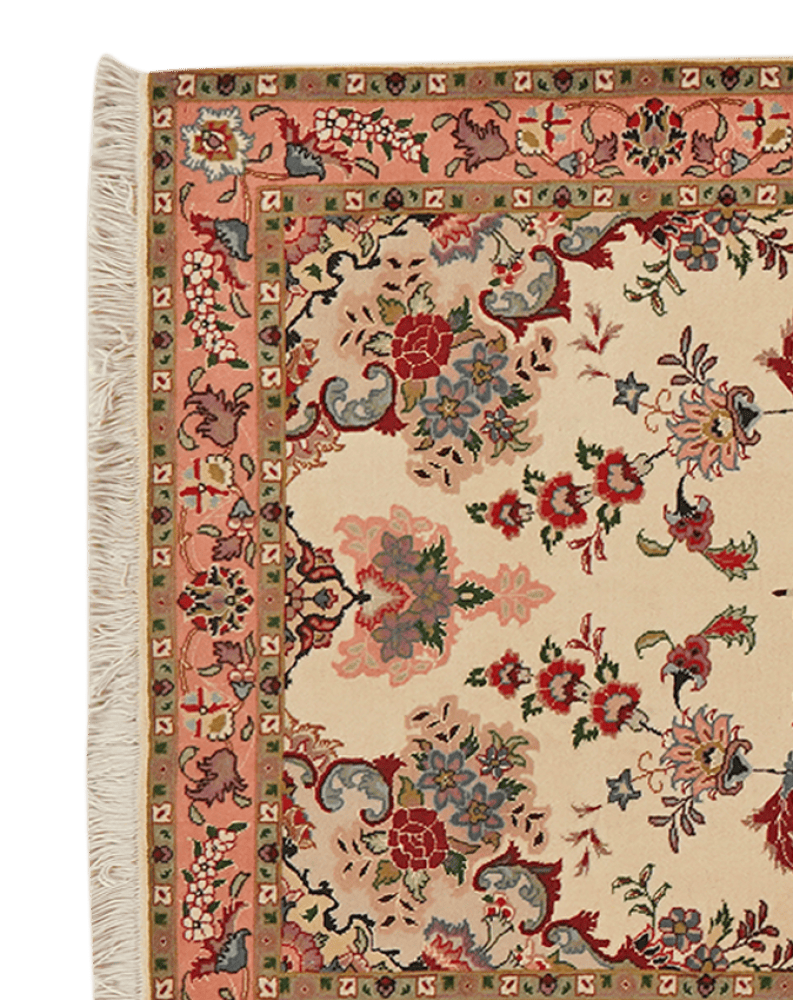 Tabriz 50 Raj — Hand-knotted, 78x205 cm, Beige, 100% Virgin Wool | View 3
