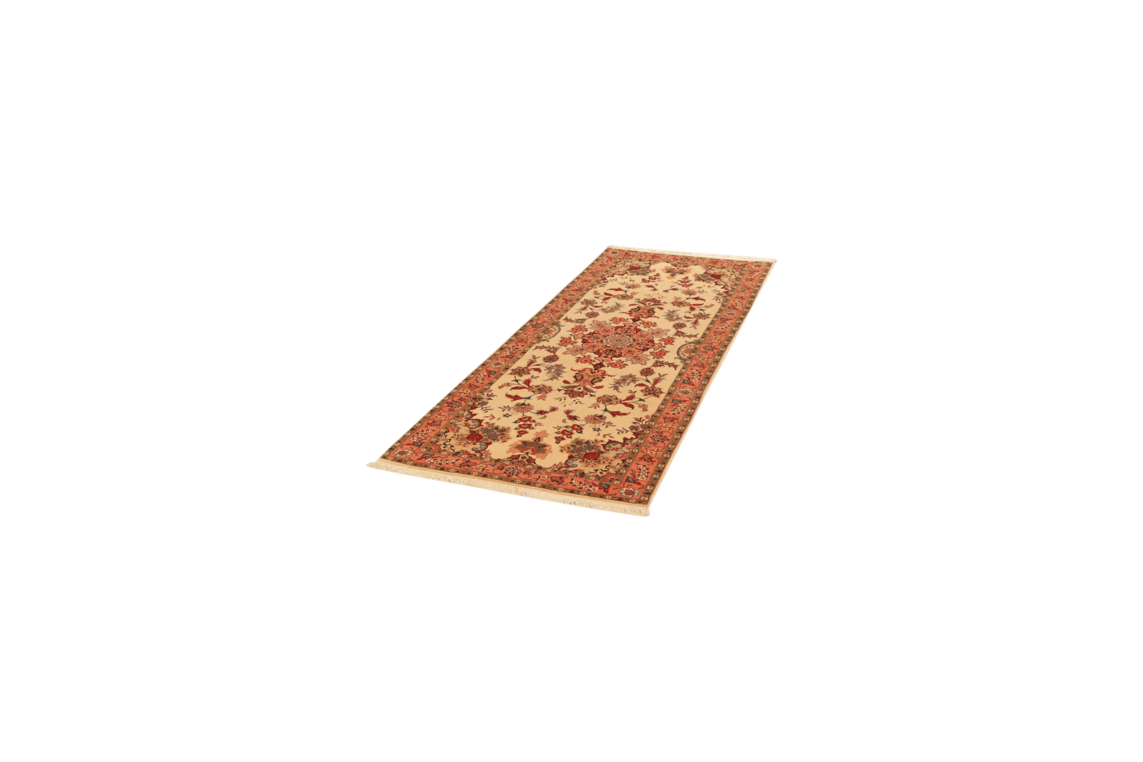 Tabriz 50 Raj — Hand-knotted, 78x205 cm, Beige, 100% Virgin Wool | View 5