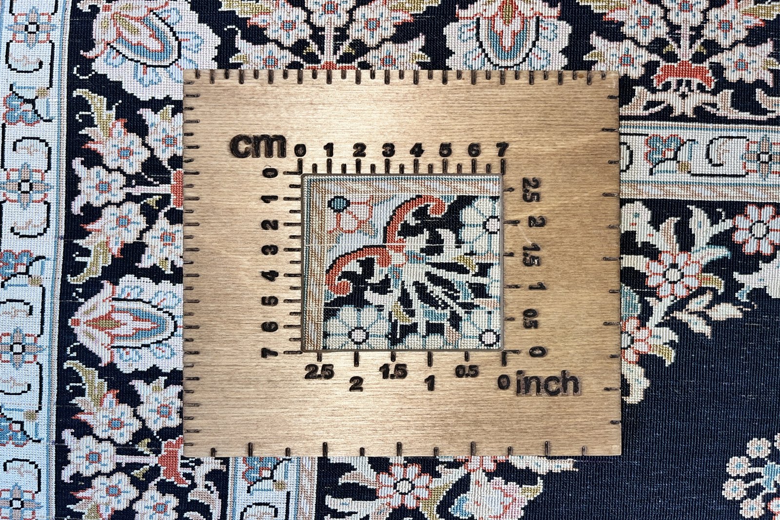 Hereke-Seide — Hand-knotted, 64x90 cm, Blue, 100% Silk | View 11