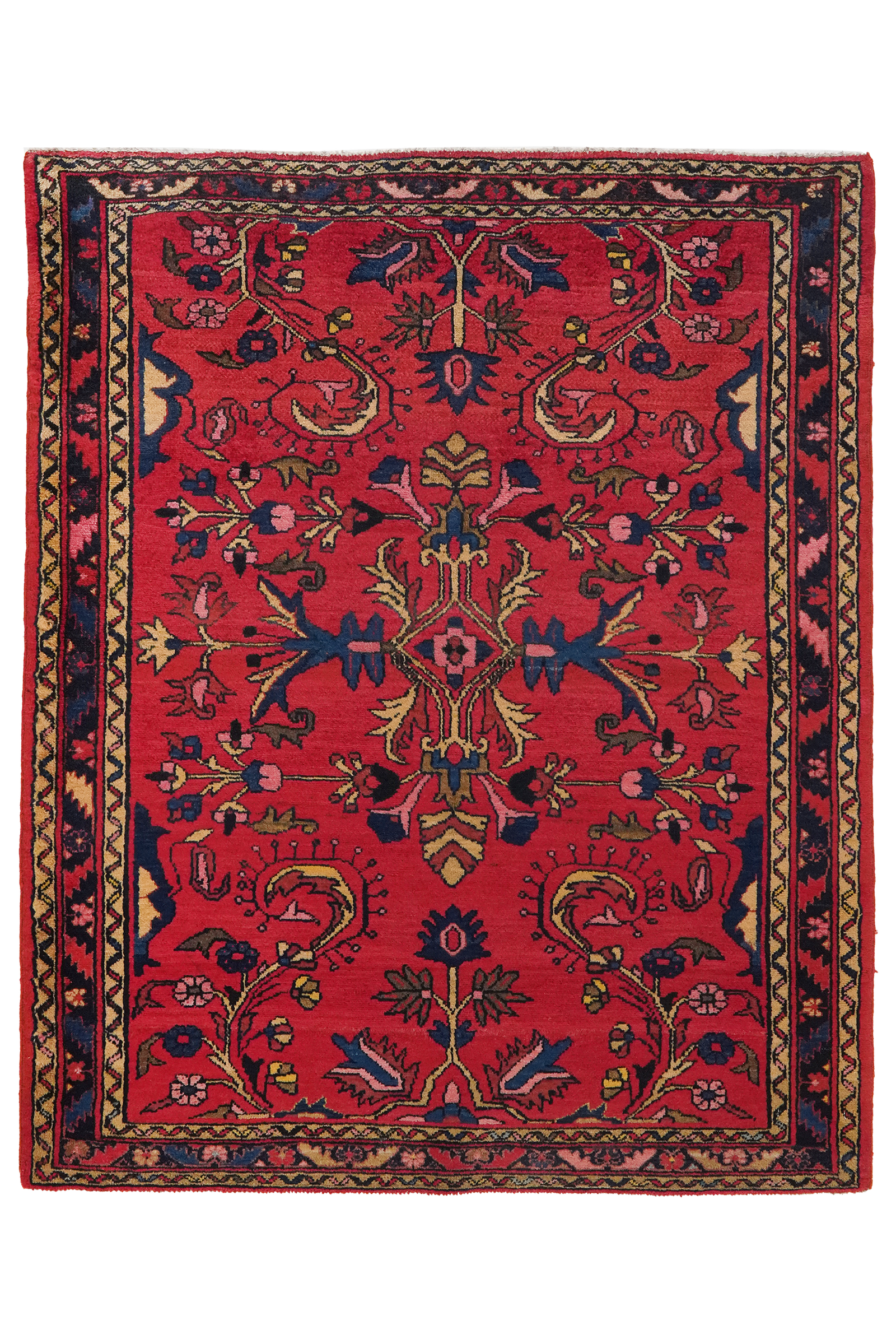 Armanibaf — Handgefertigt, 139x112 cm, Blau, 100% Virgin Wool | Main view