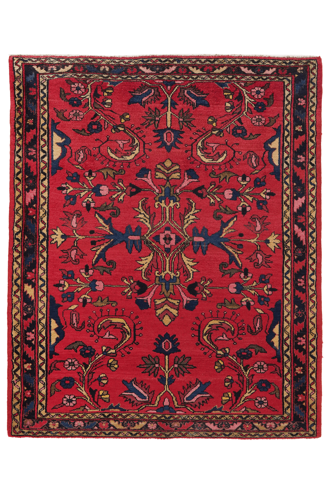 Armanibaf — Hand-knotted, 112x139 cm, Red, 100% Virgin Wool | Main view