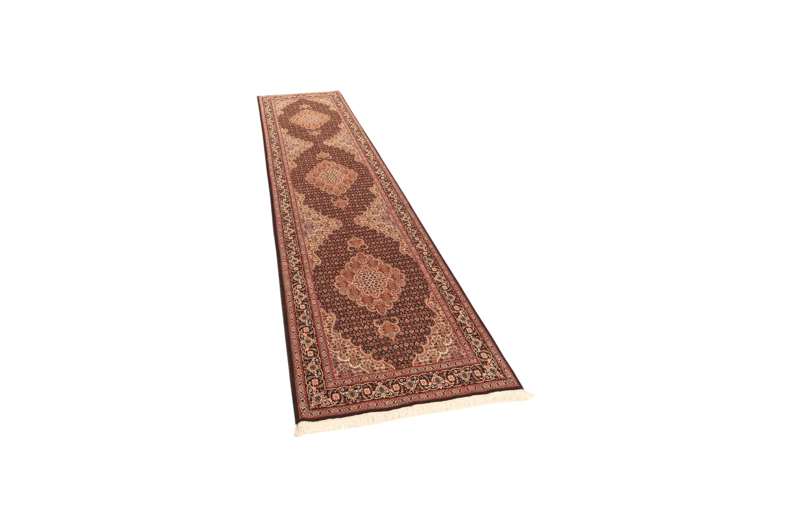 Tabriz 50 Raj — Hand-knotted, 79x296 cm, Black, 100% Virgin Wool | View 5