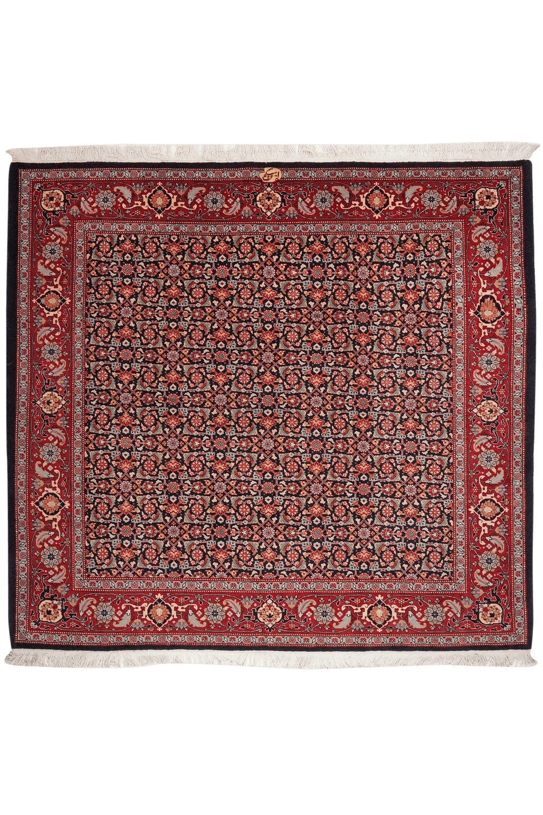 Tabriz 40 Raj — Hand-knotted, 190x204 cm, Blue, 100% Virgin Wool | Main view