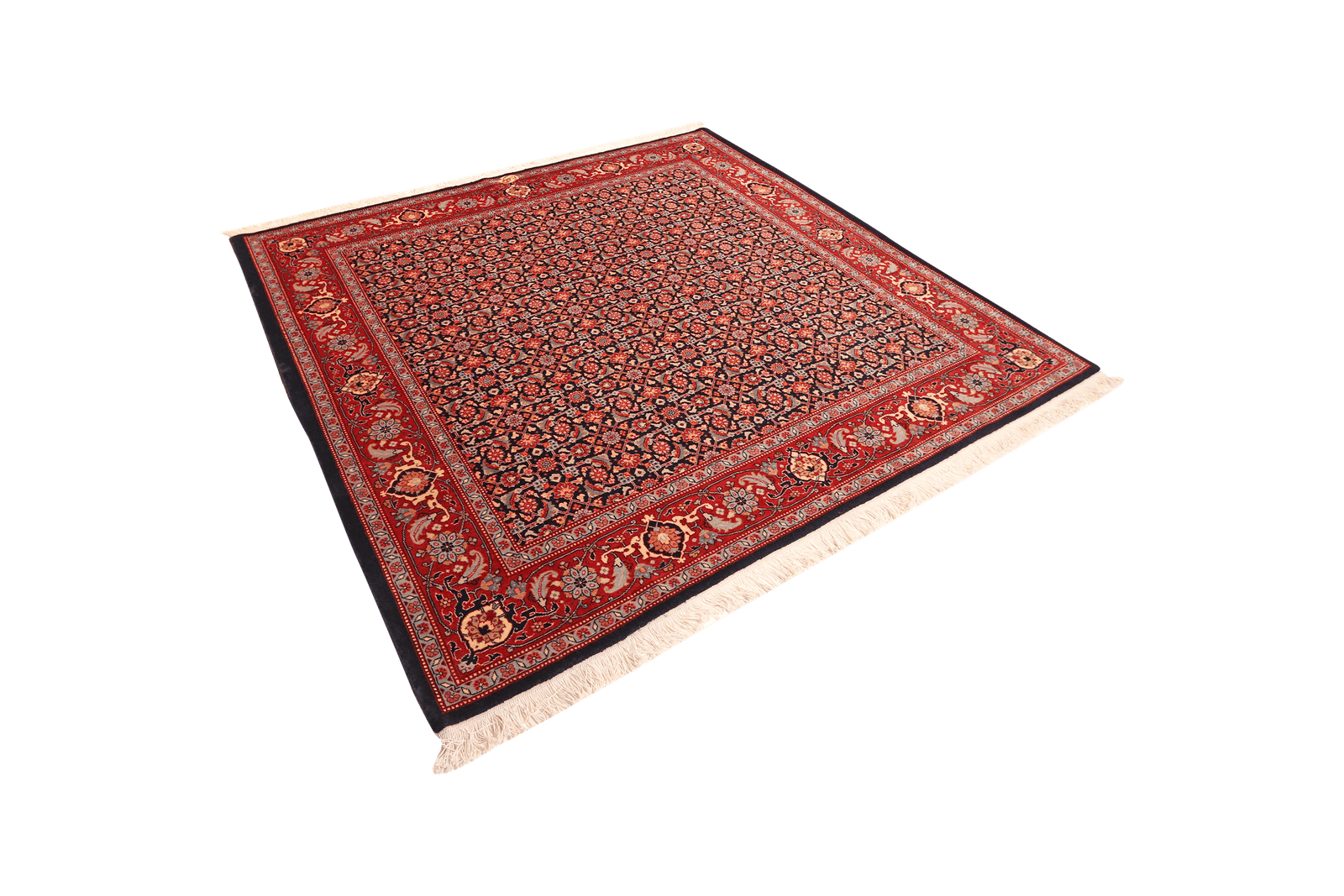Tabriz 40 Raj — Hand-knotted, 190x204 cm, Blue, 100% Virgin Wool | View 5