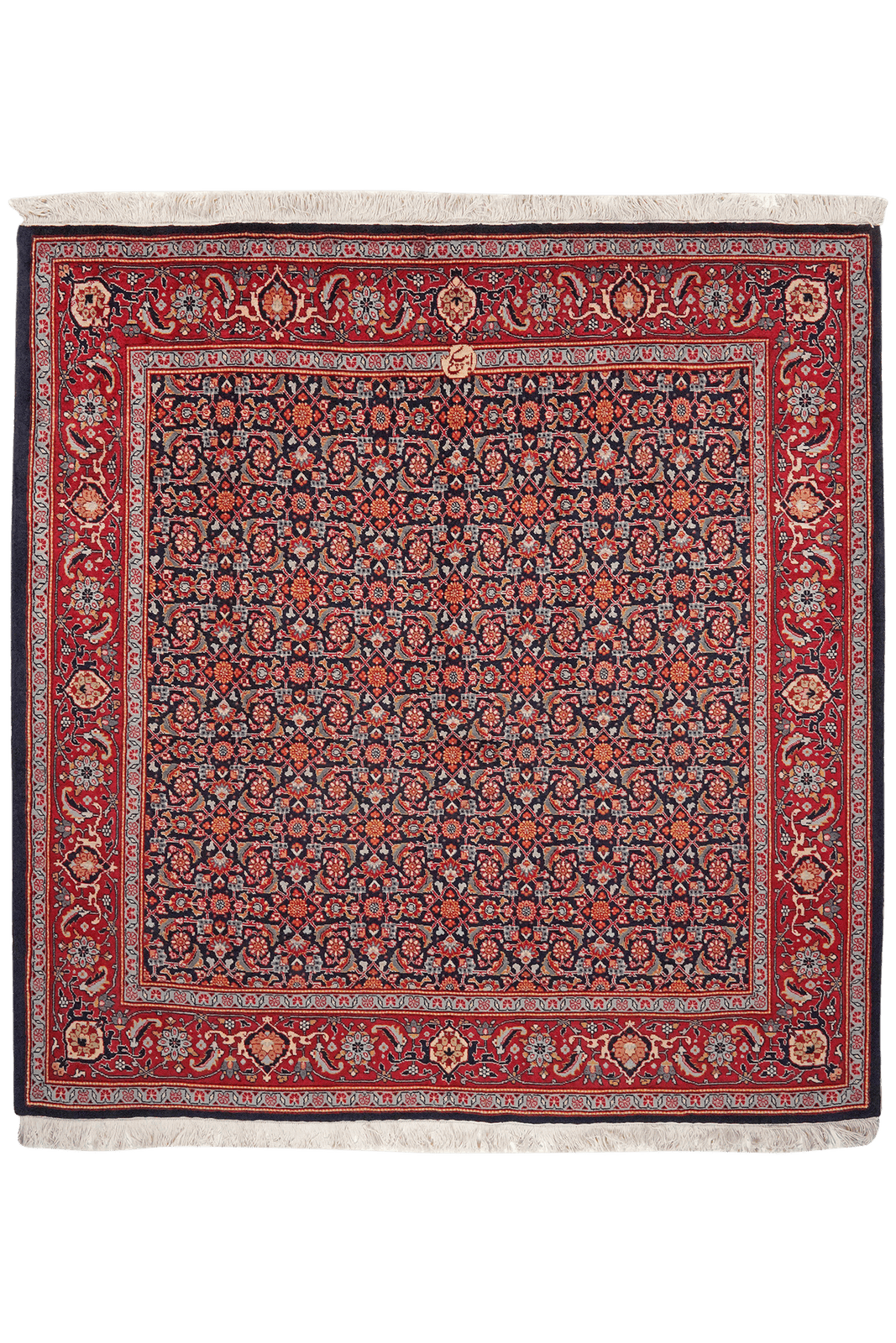 Tabriz 40 Raj — Hand-knotted, 200x202 cm, Blue, 100% Virgin Wool | Main view