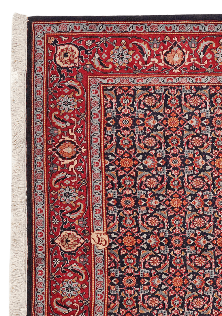Tabriz 40 Raj — Hand-knotted, 200x202 cm, Blue, 100% Virgin Wool | View 3