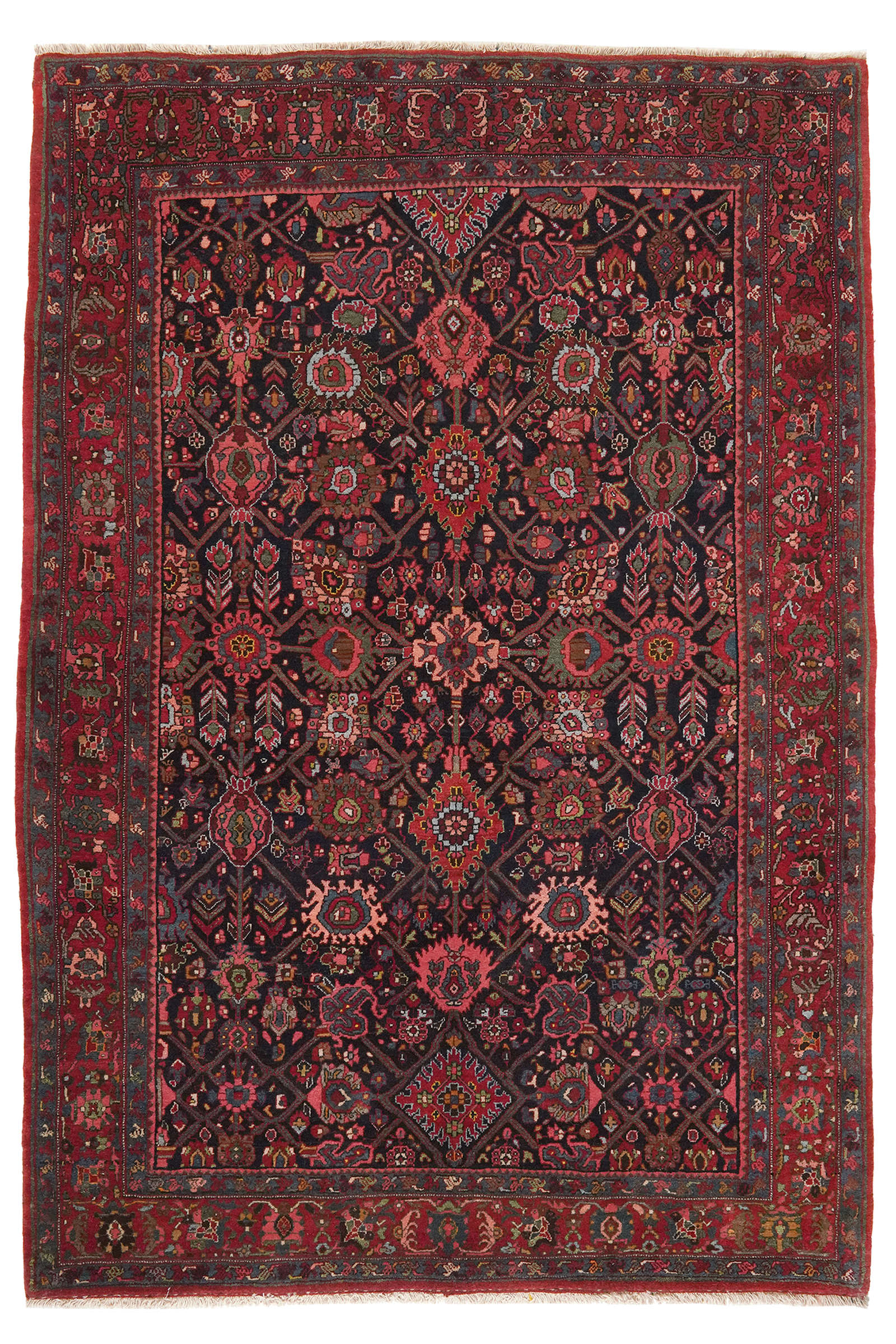 Bidjar — Handgefertigt, 212x146 cm, Rot, 100% Virgin Wool | Main view
