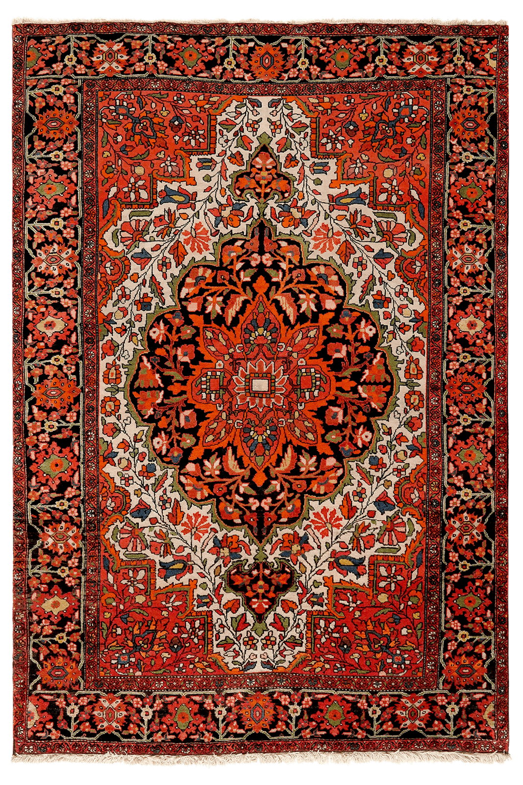 Farahan — Hand-knotted, 104x152 cm, Beige, 100% Virgin Wool | Main view