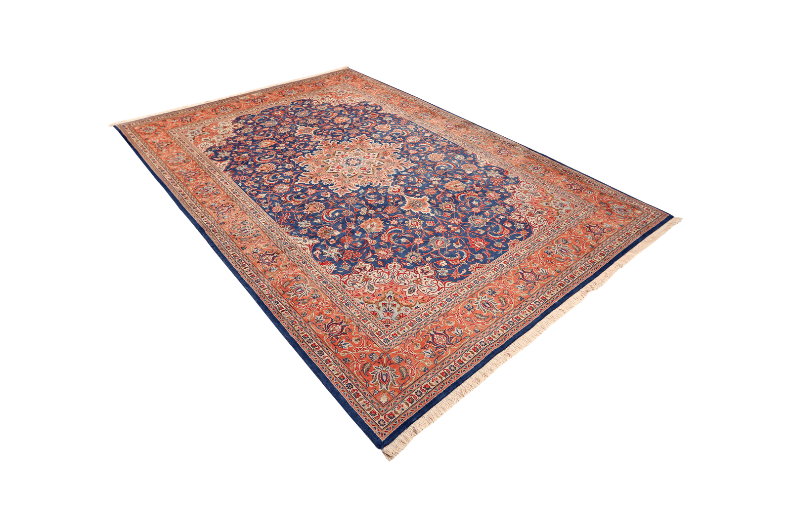 Sarough — Hand-knotted, 198x293 cm, Blue, 100% Virgin Wool | View 5