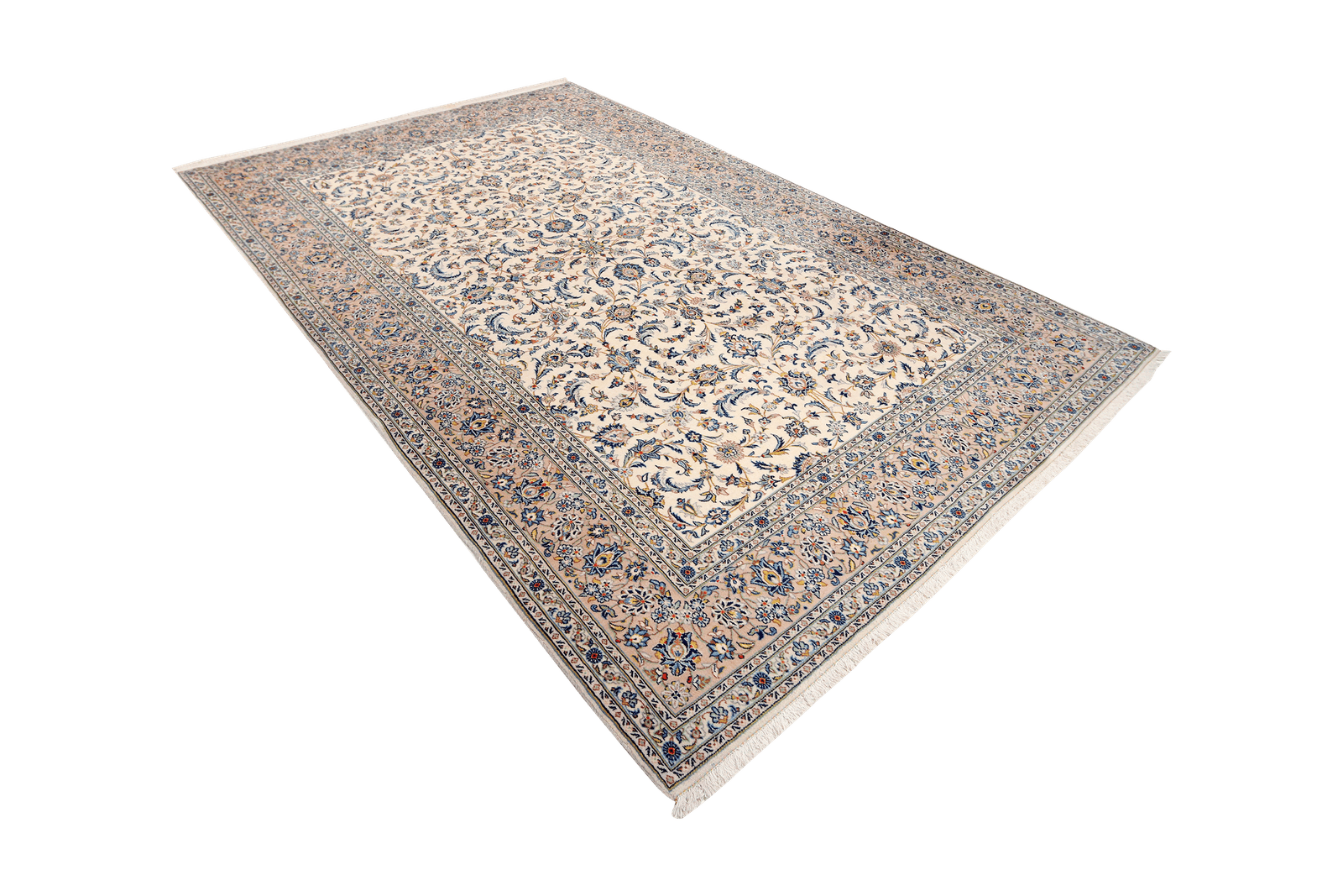 Kashan — Hand-knotted, 206x333 cm, Beige, 100% Virgin Wool | View 5